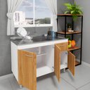 Ver imagem 2 de Balcão de Pia Cozinha 120cm Armário Gabinete Morgana