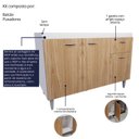 Ver imagem 4 de Balcão de Pia Cozinha 120cm Armário Gabinete Morgana