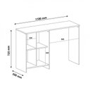 Ver imagem 4 de Conjunto 2 Peças com Escrivaninha com 4 Nichos e Estante para Livros 5 Prateleiras Branco
