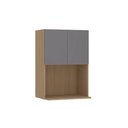 Ver imagem 1 de Armário de Parede Modulado 60cm com Nicho de Micro-ondas 2 Portas Slim Luciane