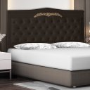 Ver imagem 2 de Cabeceira de Cama Box Barcelona Queen 160 Cm Capitonê Retro Botão Encapados Suede Marrom do Lar Móve