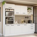 Ver imagem 1 de Armário de Cozinha Completa 250cm Branco Agata Madesa 01