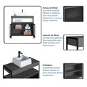 Ver imagem 7 de Kit Gabinete e Cuba para Banheiro P1038c Grafite Pp Milani Store Grafite