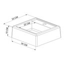 Ver imagem 2 de Kit Gabinete e Cuba para Banheiro P1038c Grafite Pp Milani Store Grafite