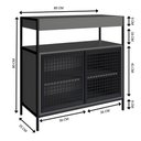 Ver imagem 3 de Kit Gabinete e Cuba para Banheiro P1038c Grafite Pp Milani Store Grafite