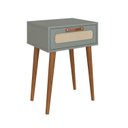 Ver imagem 2 de Mesa Cabeceira para Quarto com 1 Gaveta Retrô Verde