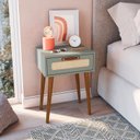 Ver imagem 1 de Mesa Cabeceira para Quarto com 1 Gaveta Retrô