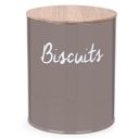 Ver imagem 1 de Pote Biscuits Porta Condimentos Lata de Biscoito com Tampa de Bambu Haus Concept Canister Warm Gray