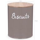 Ver imagem 3 de Pote Biscuits Porta Condimentos Lata de Biscoito com Tampa de Bambu Haus Concept Canister Warm Gray