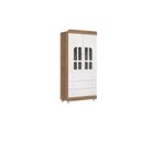 Ver imagem 4 de Quarto de Bebê Completo com Guarda Roupa, Cômoda e Berço Katatau Branco/mezzo - Rede Móveis
