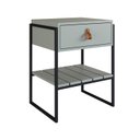 Ver imagem 3 de Mesa Cabeceira para Quarto com 1 Gaveta James Verde