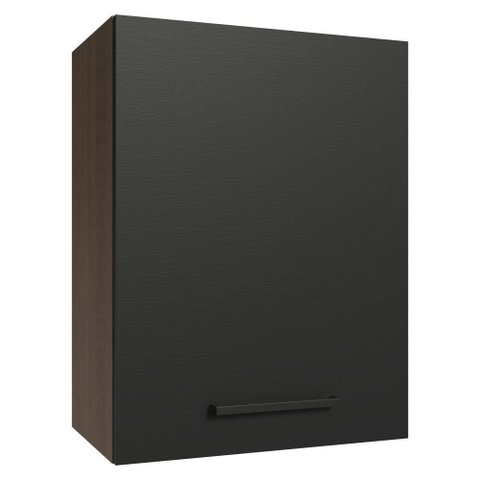 Armário Aéreo 50cm 1 Porta Rustic/preto Agata Madesa