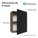 Ver imagem 3 de Armário Aéreo 50cm 1 Porta Rustic/preto Agata Madesa