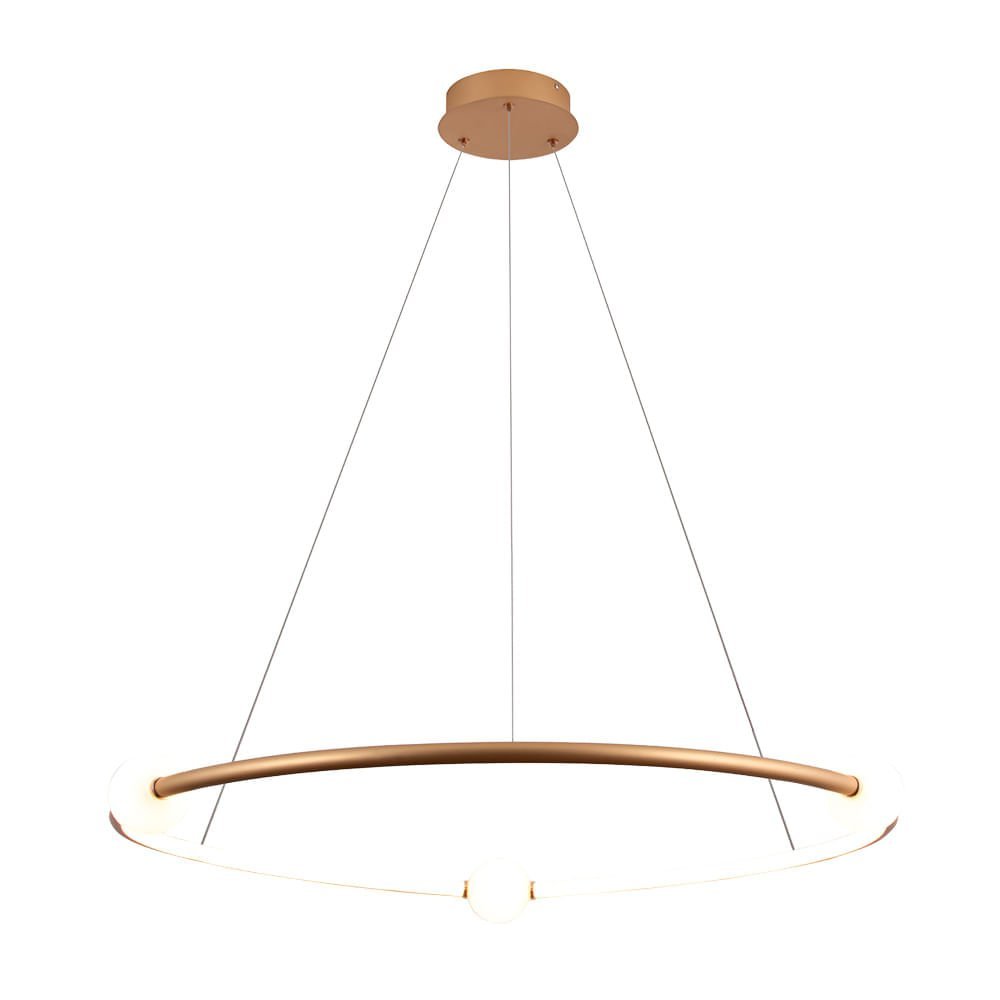 Pendente Bella Nebula Dourado e Branco 87cm 35w 3000k 1750lm DW005SG - 1