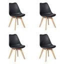 Ver imagem 2 de Kit 4 Cadeiras Eames Wood Leda Design - Preto Preto