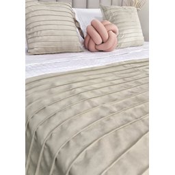 Peseira Drapeada Line Dupla Face em Veludo Cama Casal Cor:bege - 1