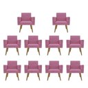 Ver imagem 4 de Kit 10 Poltronas: Elegância para Recepção e Sala de Espera Rosa