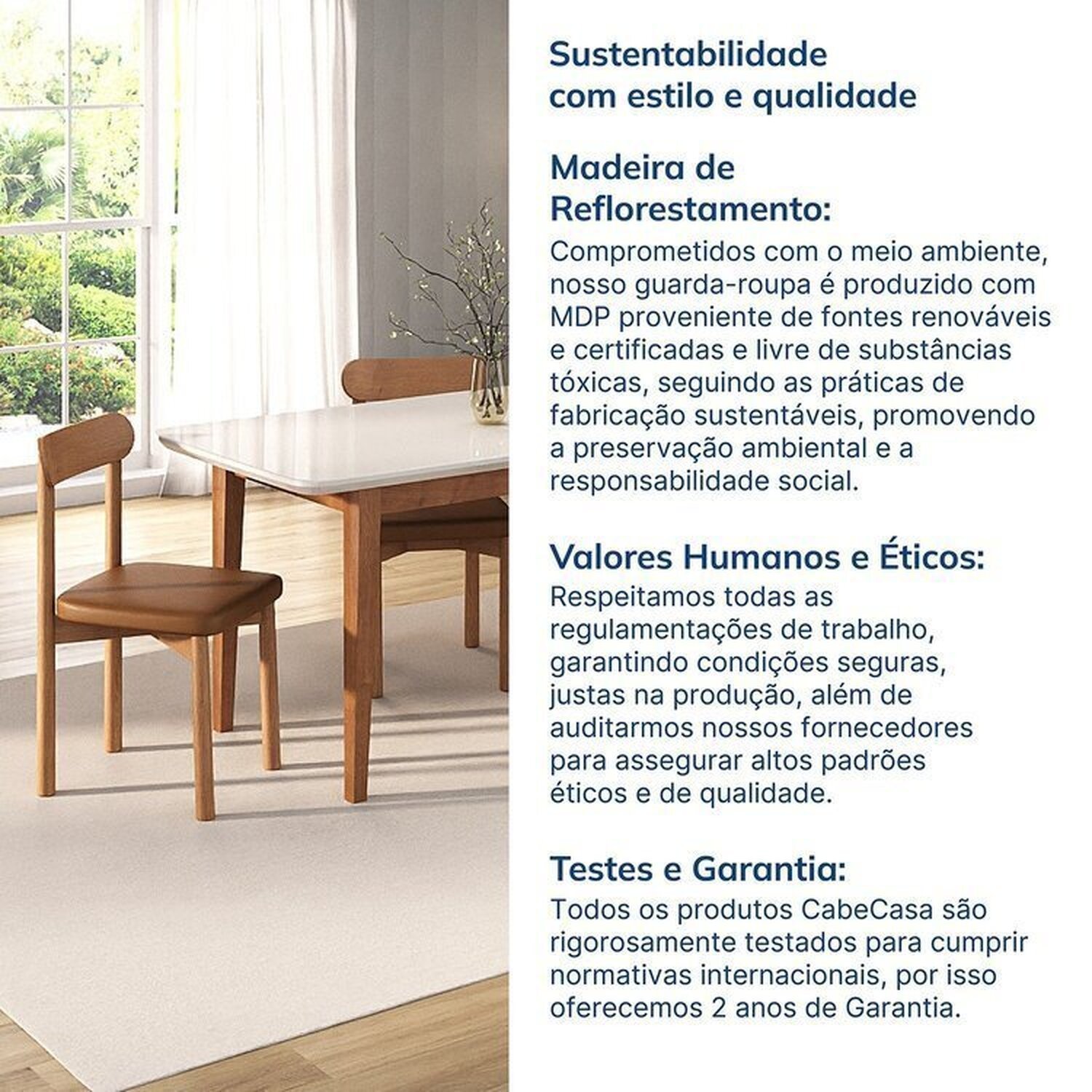 Kit Mesa de Jantar Tangará 160cm e 4 Cadeiras Pitanga Cabecasa Madeiramadeira - 9