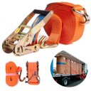 Ver imagem 1 de Kit Cinta com Catraca Amarrar Carga Carreta Caminhao 4,5mts