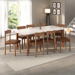 Kit Mesa de Jantar Tangará 210cm e 8 Cadeiras Pitanga CabeCasa MadeiraMadeira - 1