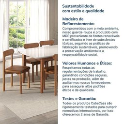 Kit Mesa de Jantar Tangará 210cm e 8 Cadeiras Pitanga CabeCasa MadeiraMadeira - 9