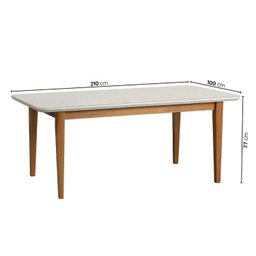 Kit Mesa de Jantar Tangará 210cm e 8 Cadeiras Pitanga CabeCasa MadeiraMadeira - 4