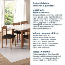 Kit Mesa de Jantar Tangará 210cm e 8 Cadeiras Pitanga CabeCasa MadeiraMadeira - 9