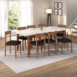 Kit Mesa de Jantar Tangará 210cm e 8 Cadeiras Pitanga CabeCasa MadeiraMadeira - 1