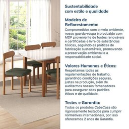 Kit Mesa de Jantar Tangará 210cm e 8 Cadeiras Pitanga CabeCasa MadeiraMadeira - 9