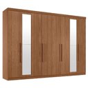Ver mais imagens de Guarda Roupa Casal Vortex Jatobá S01 8 Portas 4 Gavetas MDP com Espelho Jatoba Mpozenato 239cm