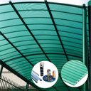 Ver imagem 2 de Kit Policarbonato Verde 4mm 12,00m X 4,00m - Perfis Naturais