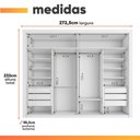 Ver imagem 5 de Guarda Roupas Casal 2 Portas de Correr 6 Gavetas Modena