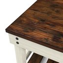Ver imagem 3 de Mesa Lateral de Madeira com Prateleira Branco Envelhecido