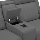 Ver mais imagens de Poltrona Reclinável Cinema 2 Lugares Massagem Moscou Sintético Cinza Z57 - Mpozenato