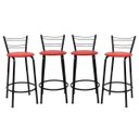 Ver imagem 1 de Kit 4 Banquetas para Bancada Flórida Preta 60cm Cozinha Gourmet Balcão Ilha Piscina Área de Lazer