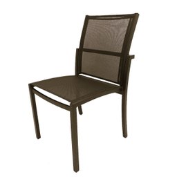 Cadeira Confortável sem Braço Tela Sling Alumínio Jantar Gourmet - 1