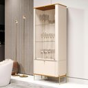 Ver imagem 3 de Conjunto Buffet e Cristaleira Lirio Off White Nature Dourado