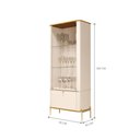 Ver imagem 5 de Conjunto Buffet e Cristaleira Lirio Off White Nature Dourado