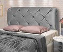 Ver imagem 2 de Cabeceira De Cama Box Daiana King 195cm X 118cm Suede Preto Mz Decor