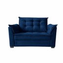 Ver imagem 5 de Sofá Alice 2 Lugares Confortável 140cm Azul Marinho Suede