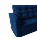 Ver imagem 2 de Sofá Alice 2 Lugares Confortável 140cm Azul Marinho Suede