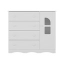Ver imagem 7 de Cômoda Infantil 95cm 1 Porta com Vidro e 4 Gavetas Liz Multimóveis Mp4515 Branco