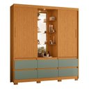 Ver imagem 6 de Guarda-Roupa 2 Portas e 6 Gavetas Atena Marrom/Cinamomo/Salvia