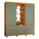 Ver imagem 7 de Guarda-Roupa 2 Portas e 6 Gavetas Atena Marrom/Cinamomo/Salvia