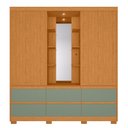 Ver imagem 4 de Guarda-Roupa 2 Portas e 6 Gavetas Atena Marrom/Cinamomo/Salvia