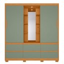 Ver imagem 3 de Guarda-Roupa 2 Portas e 6 Gavetas Atena Marrom/Cinamomo/Salvia