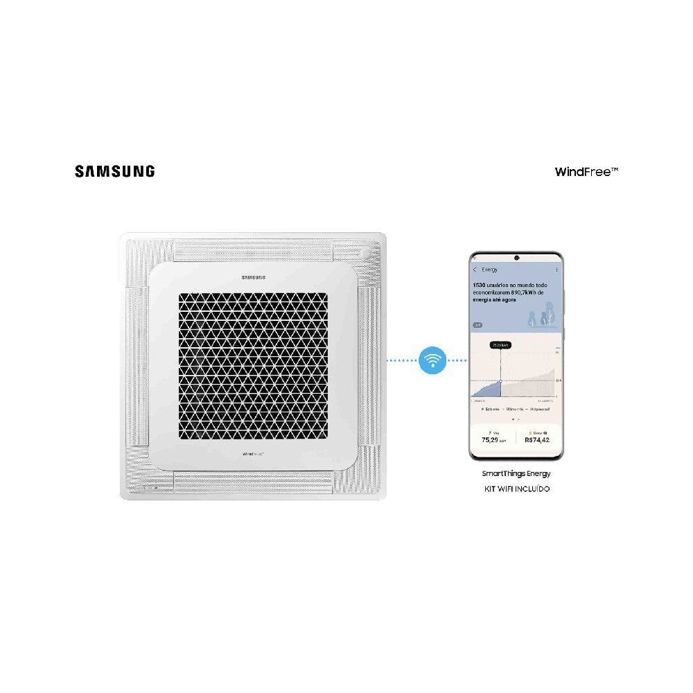 Ar Condicionado Cassete Inverter Samsung Windfree 18000 Btus Quente e Frio 220v - 5