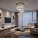 Ver imagem 6 de Lustre para Sala, Corredor, Quarto, Cristal K9 Base 38x38