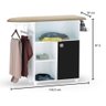 Multiuso Balcão Sanches Tábua de Passar Roupa 1 Porta Branco/Preto - 3