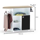Ver imagem 3 de Multiuso Balcão Sanches Tábua de Passar Roupa 1 Porta Branco/Preto